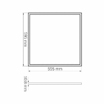 Ramka świecąca LED 60x60 NW wymiary