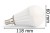 Żarówka Led E14 18SMD 5730H Alu Ciepła 8W/720lm wymiary