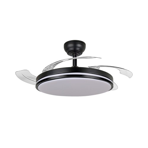Lampa kompaktowa LED z wentylatorem czarna