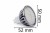 Żarówka Led MR16 42SMD 2835H Aluminiowa Mleczna Zimna 10-18V AC/DC 6W/540lm wymiary