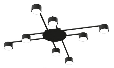 Oprawa sufitowa 8 x LED GX53 czarna