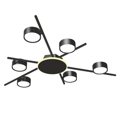 Oprawa sufitowa 6xLED GX53 czarna podświetlana