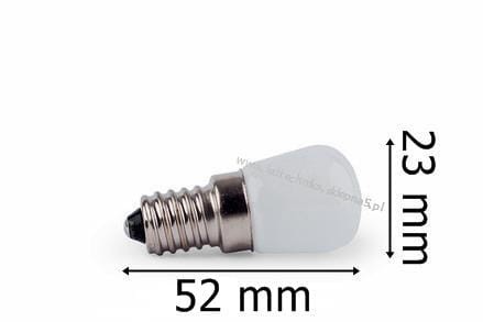 Żarówka Led E14 COB Neutralna 2W/200lm do lodówek,okapów wymiary