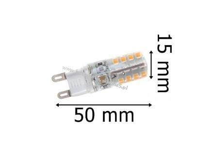 Żarówka Led G9 32SMD 2835 Mini Silicon Neutralna 4W/360lm wymiary