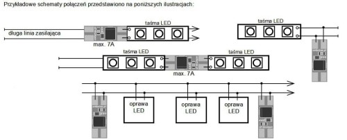 Filtr przeciw-przepięciowy dla Led FPP-24V Enterius schematy połączeń
