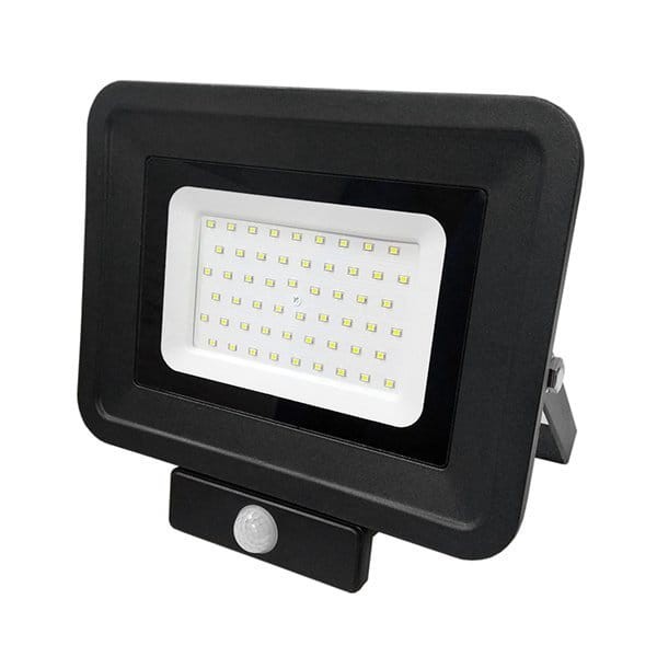 Naświetlacze LED PIR Sensor Ruchu 50W/4250lm Barwa Światła Neutralna Kolor Czarny