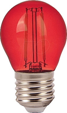 Żarówka LED E27 2W 60lm dekoracyjna czerwona filament