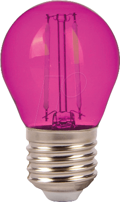Żarówka LED E27 2W 60lm filament różowa