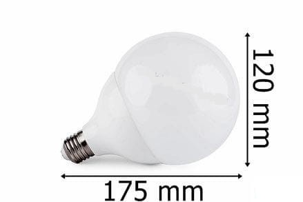 Żarówka Led E27 40SMD 5730H Kula Ciepła 18W/1620lm wymiary