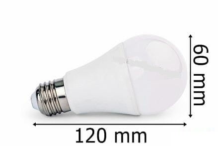 Żarówka Led E27 COB Zimna 12W/1080lm wymiary