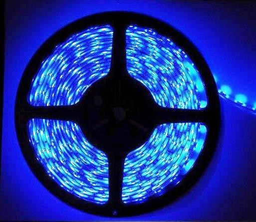 Taśma LED 60xSMD 5050 IP54 Niebieska 12V/72W/1000lm  Wodoodporna