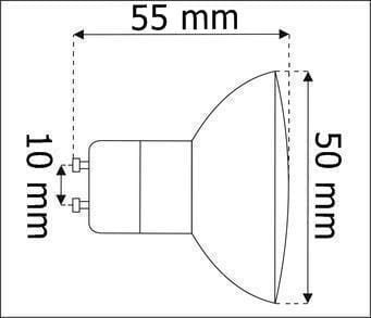 Żarówka Led GU10 SMD 2835 Neutralna 4W/360lm wymiary