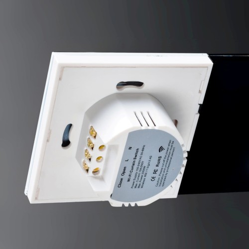 Włącznik WiFi Dotykowy Szklany Biały do rolet zaciski do przewodów