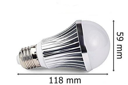 Żarówka Led E27 18SMD 5730H Ciepła 7W/640lm wymiary