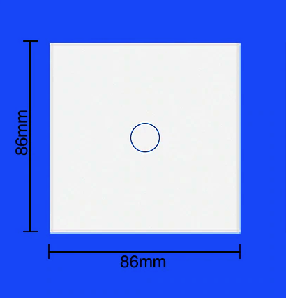 Wymiar frontu - Dotykowy Ściemniacz do LED 230V/3-150W Szklany czarny