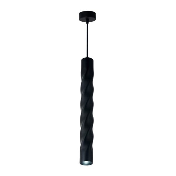 Lampa Wisząca Oprawa Spirala Aluminiowa Czarna