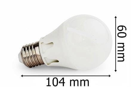 Żarówka Led E27 16SMD 5730H Zimna 8W/750lm wymiary