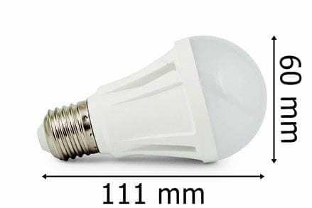 Żarówka Led E27 20SMD 2835H Ciepła 10W/900lm wymiary
