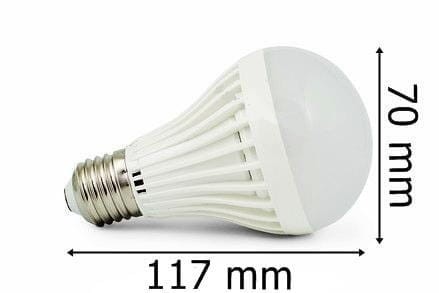 Żarówka Led E27 30SMD 2835H Plastik Ciepła 8W/720lm wymiary