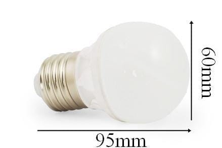 Żarówka Led E27 32SMD 2835H Kula Ceramiczna Ciepła 7W/630lm wymiary