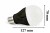 Żarówka Led E27 33SMD 5730H Czarna Ciepła 11W/900lm wymiary