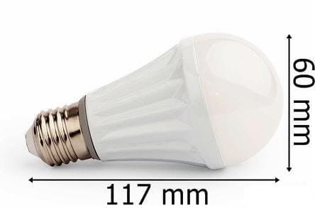 Żarówka Led E27 18SMD 5630H Alu Ciepła 8W/720lm wymiary