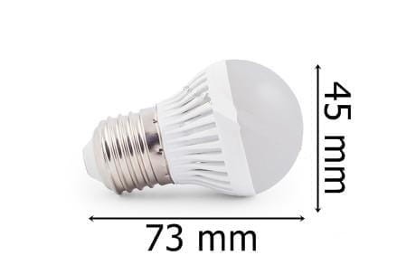 Żarówka Led E27 24SMD 2835H Plastik Ciepła 4W/360lm wymiary