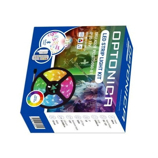 Zestaw - Taśma LED RGB+Bluetooth Music z pilotem opakowanie