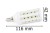 Naświetlacz Led E14 45SMD 5730H Corn Ciepła 8W/720lm wymiary