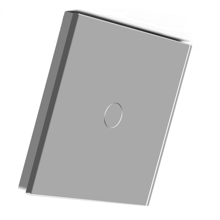 Włącznik LED Dotykowy Pojedynczy Szklany Srebrny