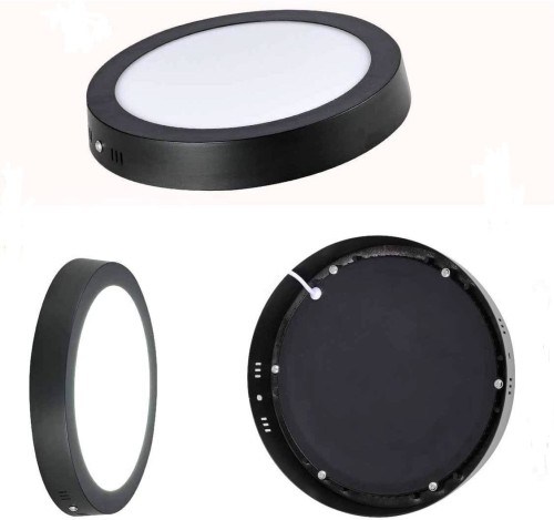 Panel LED Czarny Natynkowy okrągły 18W/1620lm barwa biała neutralna