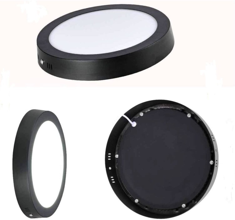 Panel LED Czarny Natynkowy okrągły 18W/1620lm barwa biała neutralna