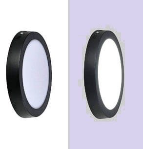 Panel diodowy Czarny Natynkowy okrągły 24W/2160lm NW