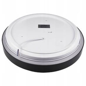 Panel LED+PIR natynkowy okrągły 48W/4920lm czarny