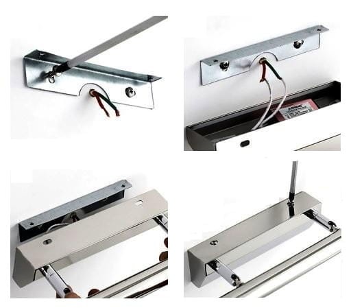 Kinkiet LED 40cm 10W INOX NW kolejność montażu