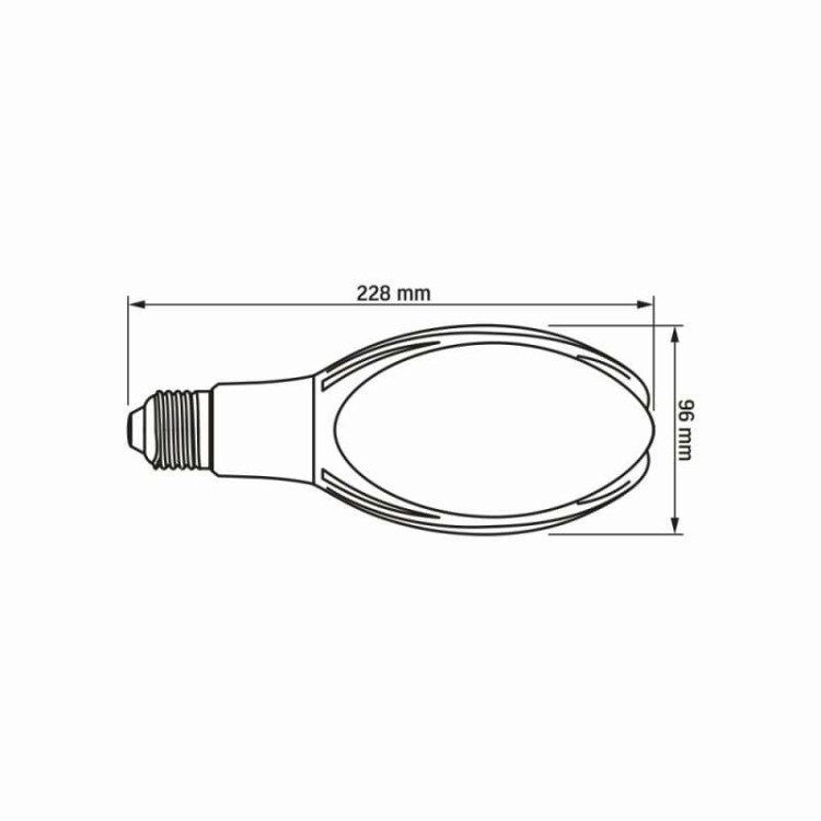 Żarówka LED E27 30W/3200lm barwa światła biała neutralna - wymiary