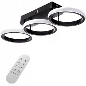 Lampa LED 3xOkręgi 38W/3420lm zmienna barwa światła sterowana pilotem lub aplikacją