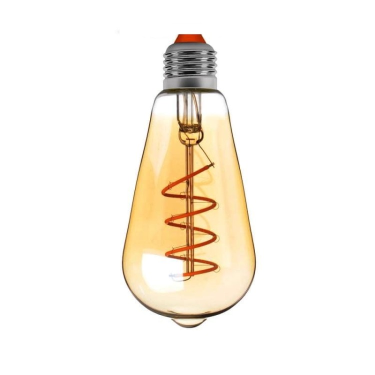 Żarówka LED E27 4W/300lm Ściemnialna Filament Spirala Łezka