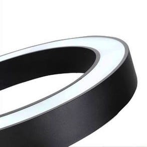 Lampa LED 72W/5200lm "Okrąg" czarna obudowa z kloszem mlecznym