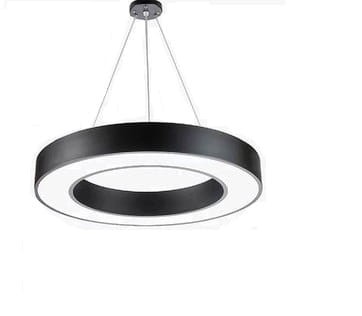 Lampa LED 72W/5200lm "Okrąg" Czarna barwa światła neutralna