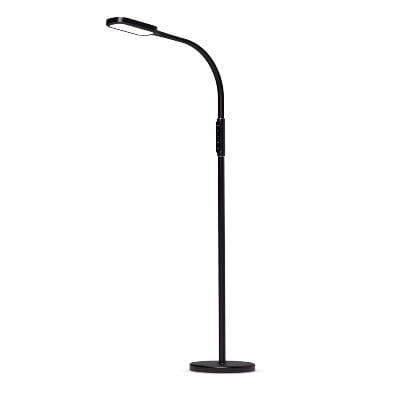 Lampa LED podłogowa czarna dimmable