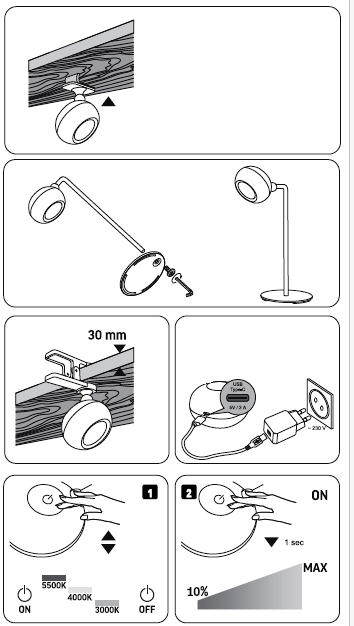 Lampka Biurkowa LED 3W/300lm DIM z akumulatorem - trzy sposoby wykorzystania