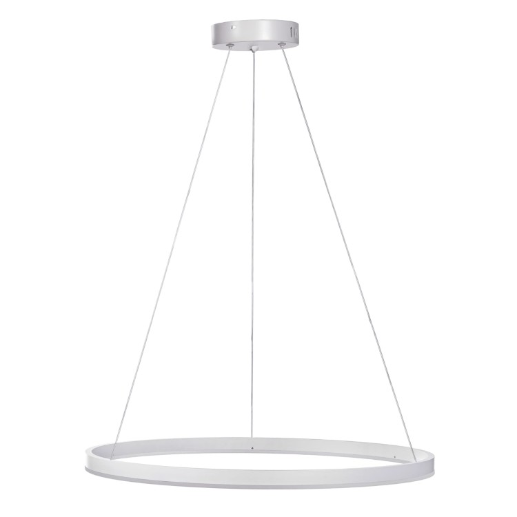 Ściemnialny żyrandol LED 22W okrąg biały NW