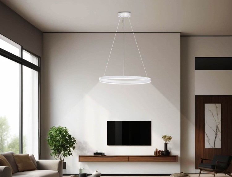 Żyrandol LED 22W/1980lm okrąg biały sterowany aplikacją lub pilotem z regulacją jasności