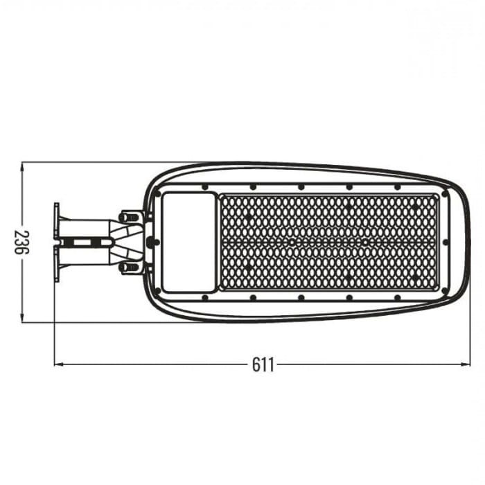 Lampa liczna LED 200W/26000lm NW wymiary