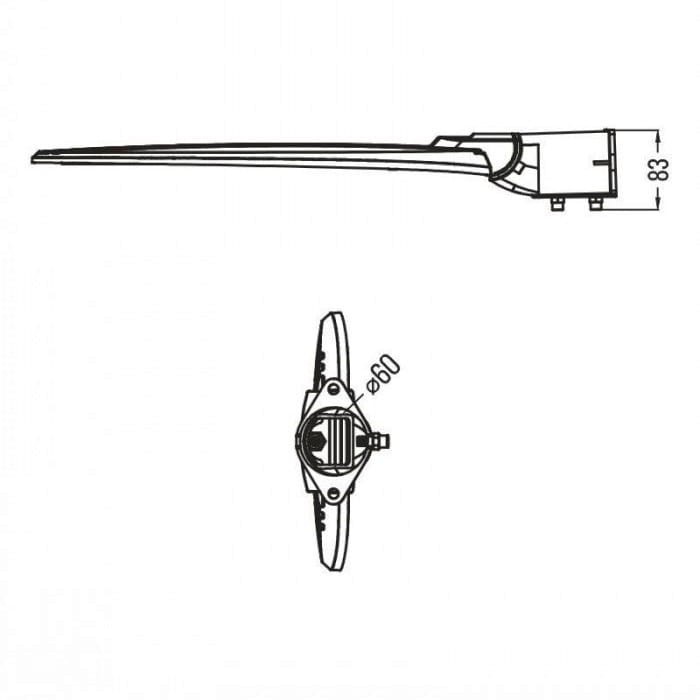 Lampa uliczna LED 200W/26000lm NW sposób mocowania
