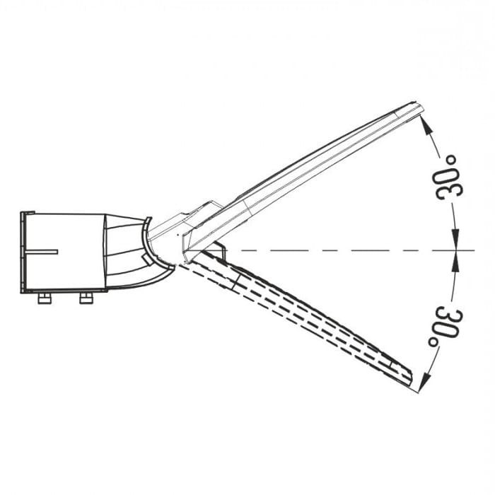 Lampa uliczna LED 200W/26000lm CW regulacja kąta ramienia