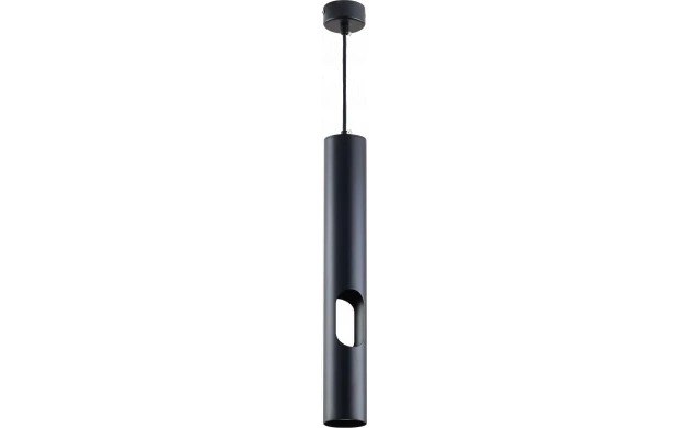 Lampa wisząca oprawa z otworem aluminiowa czarna