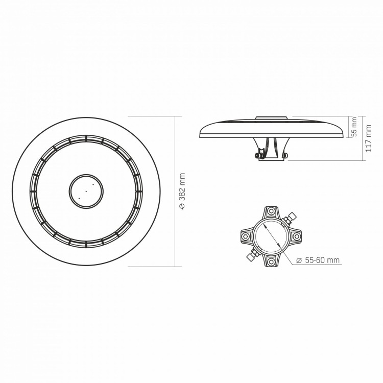 Lampa parkowa LED 80/100/120W wymiary
