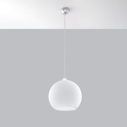 Lampa wisząca BALL biała żyrandol